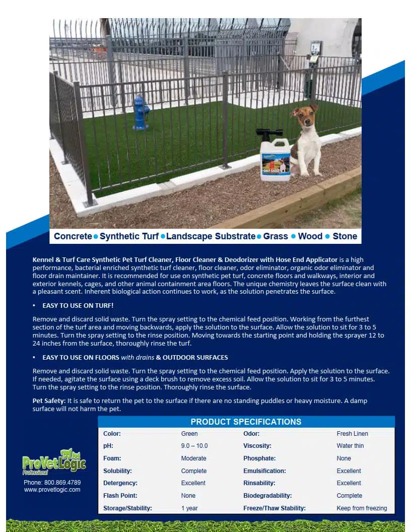 Kennel and Turf Care One Shot ProVetLogic